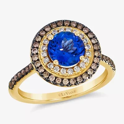 Le Vian® Grand Sample Sale™ Ring featuring 1 1/5 CT. Blueberry Tanzanite® 1/3 CT. Chocolate Diamonds® 1/8 CT. Nude Diamonds™ set in 14K Honey Gold™