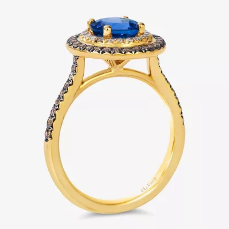 Le Vian® Grand Sample Sale™ Ring featuring 1 1/5 CT. Blueberry Tanzanite® 1/3 CT. Chocolate Diamonds® 1/8 CT. Nude Diamonds™ set in 14K Honey Gold™