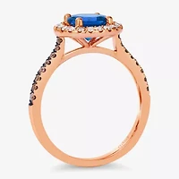 Le Vian® Grand Sample Sale™ Ring featuring 1 1/5 CT. Blueberry Tanzanite® 1/6 CT. Chocolate Diamonds® 1/5 CT. Nude Diamonds™ set in 14K Strawberry Gold®