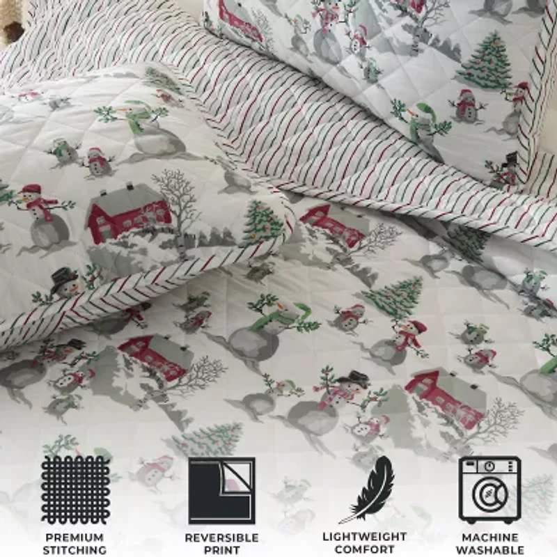 Linery Winter Wonderland Reversible Quilt Set