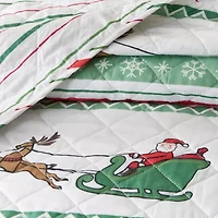 Linery Festive Christmas Reversible Quilt Set