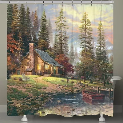Thomas Kinkade A Peaceful Retreat Shower Curtain