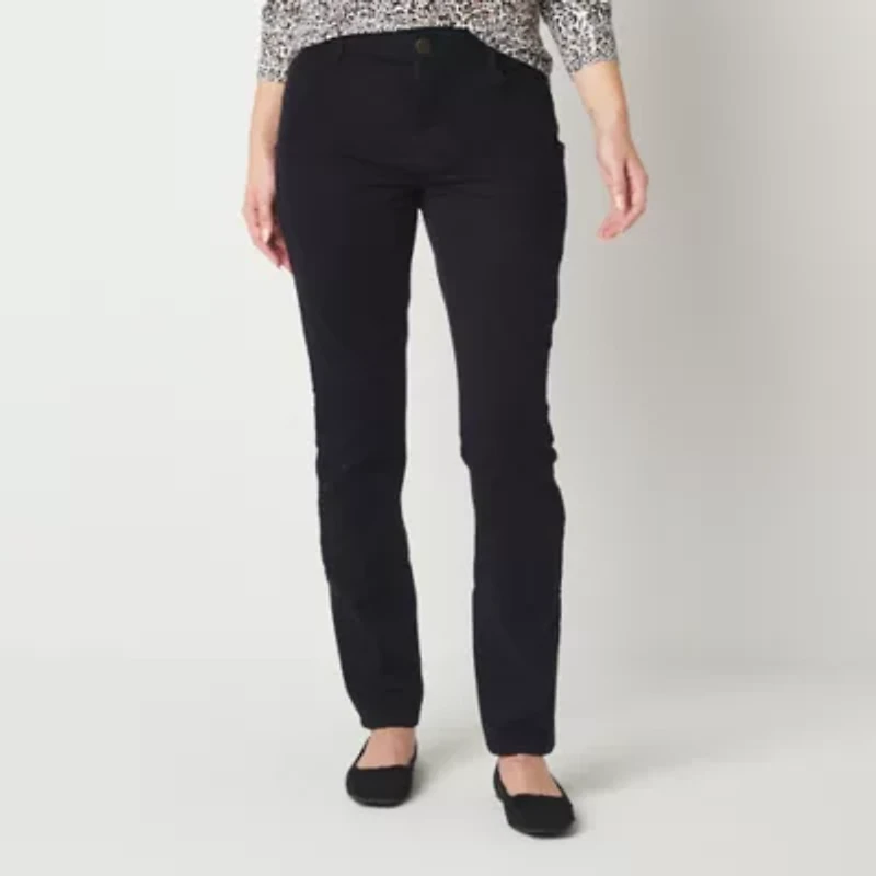 Liz Claiborne Tall Womens Sara Mid Rise Slim Fit, Skinny Leg Jean