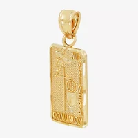 "Mi Primera Comunion" Unisex Adult 14K Gold Oval Pendant