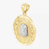 Unisex Adult 14K Gold Round Pendant