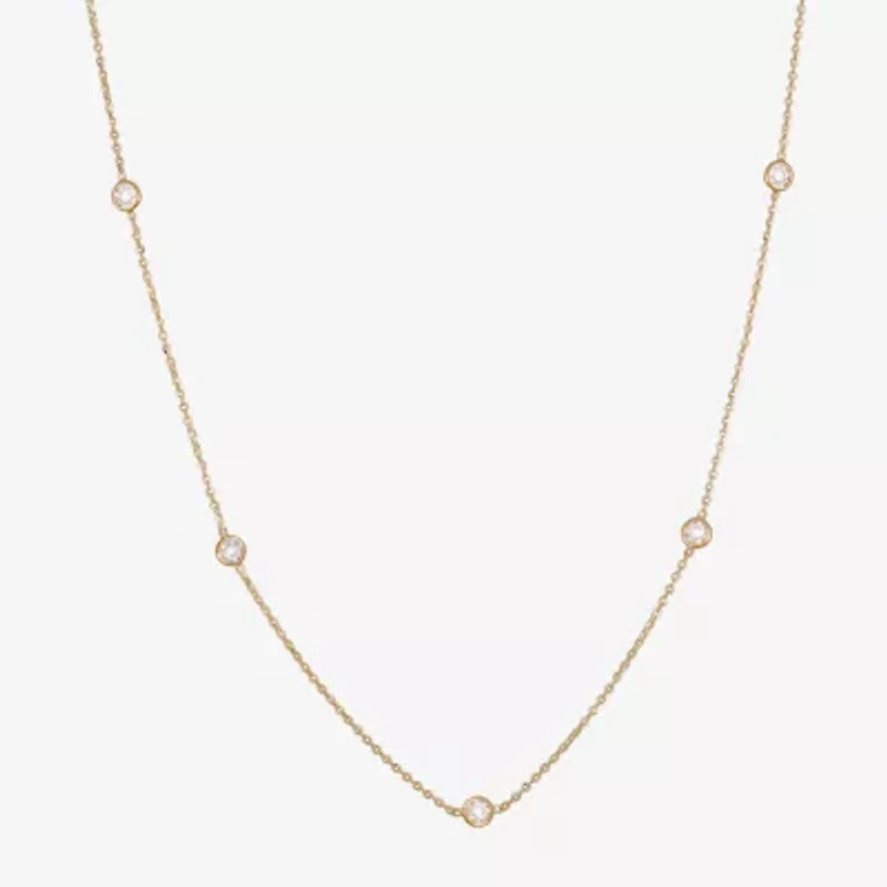 Made in Italy 14K Two Tone Gold 18 Inch Disc Necklace