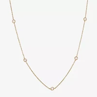 Made in Italy 14K Two Tone Gold 18 Inch Disc Necklace