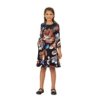 24sevenkid Big Kid Girls Elbow Sleeve Fit + Flare Dress