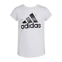 adidas Big Kid Girls Crew Neck Short Sleeve Regular Fit Graphic T-Shirt