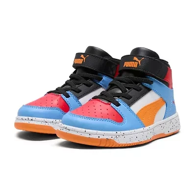PUMA Rebound Layup Sl Light Speckle Little Kid Boys Basketball Shoes
