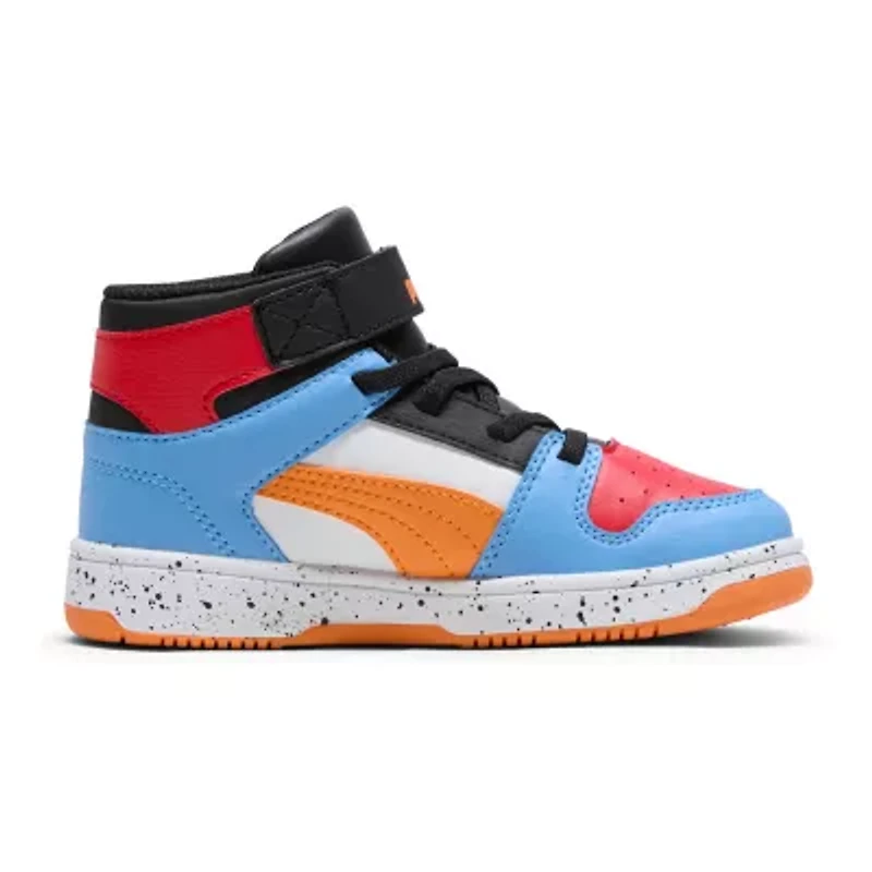 PUMA Rebound Layup Sl Light Speckle Little Kid Boys Basketball Shoes