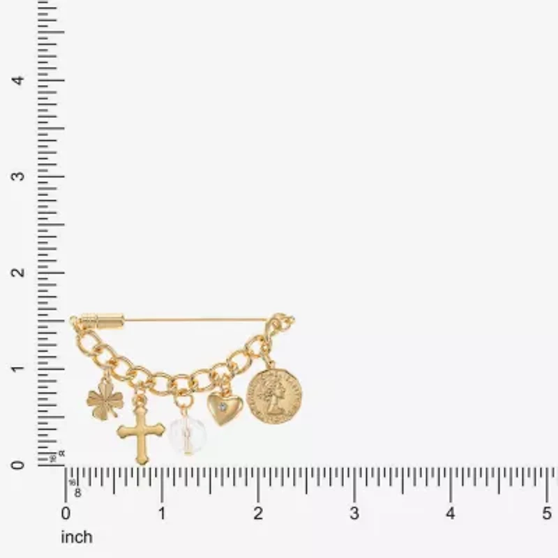 Bijoux Bar Gold Tone Brooch