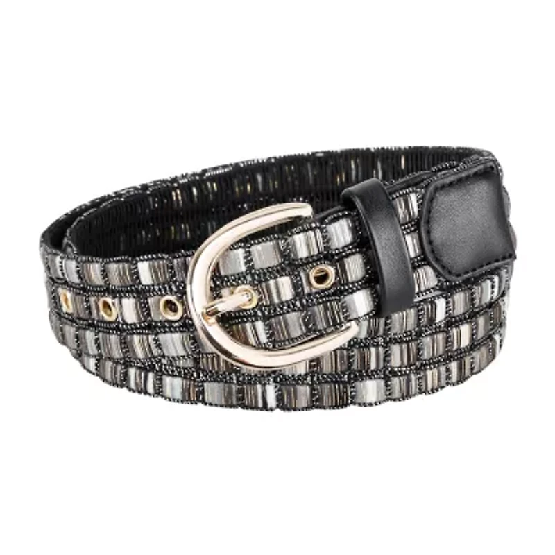 JS Jessica Simpson 1.5in Shimmer Multi Woven Womens Belt