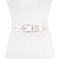 JS Jessica Simpson 1.5in Pearl Bridal 3pc Womens Belt
