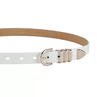 JS Jessica Simpson 1.5in Pearl Bridal 3pc Womens Belt