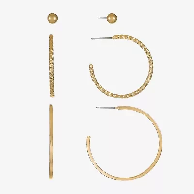 Liz Claiborne Womens Hypoallergenic 3 Pair Earring Set