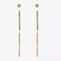 Liz Claiborne Womens Hypoallergenic 3 Pair Earring Set