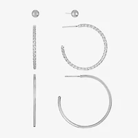 Liz Claiborne Womens Hypoallergenic 3 Pair Earring Set
