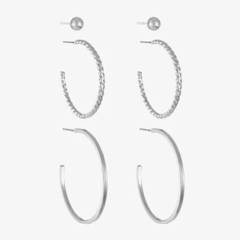 Liz Claiborne Womens Hypoallergenic 3 Pair Earring Set