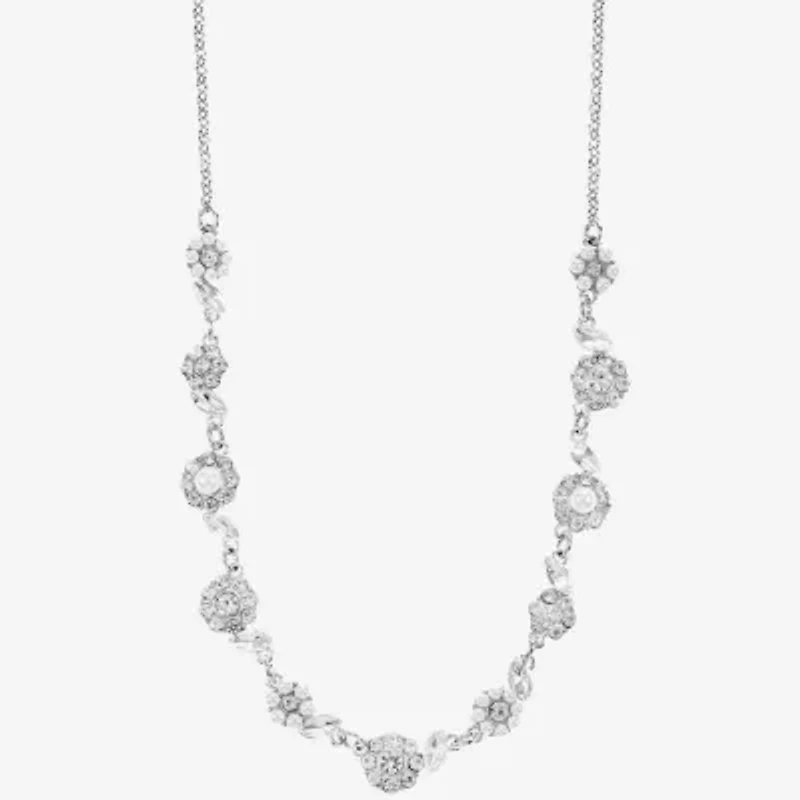 Monet Jewelry Timeless Silver Tone Womens 17 Inch Collar Necklace