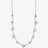 Monet Jewelry Timeless Silver Tone Womens 17 Inch Collar Necklace