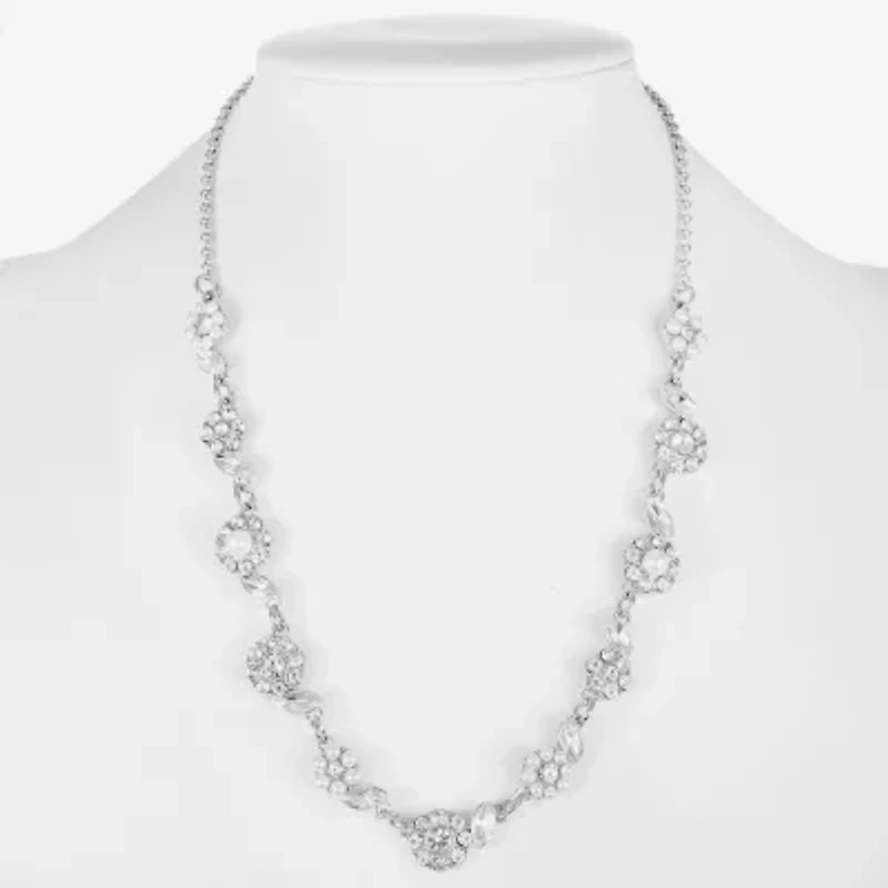 Monet Jewelry Timeless Silver Tone Womens 17 Inch Collar Necklace
