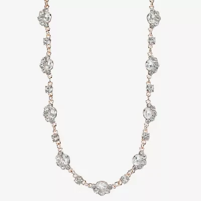 Monet Jewelry Rose Tone Womens 17 Inch Collar Necklace