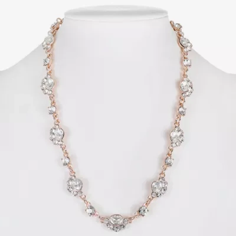 Monet Jewelry Rose Tone Womens 17 Inch Collar Necklace