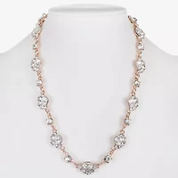 Monet Jewelry Rose Tone Womens 17 Inch Collar Necklace