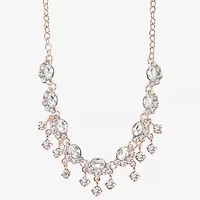 Monet Jewelry Rose Tone Womens Glass 12 Inch Choker Necklace