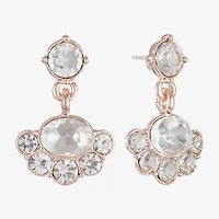 Monet Jewelry Rose Tone Womens Glass Hypoallergenic Drop Earrings