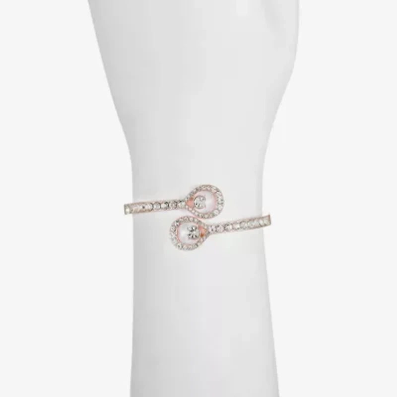 Monet Jewelry Rose Tone Womens Glass Bangle Bracelet