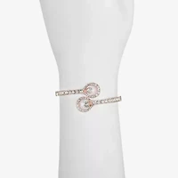 Monet Jewelry Rose Tone Womens Glass Bangle Bracelet
