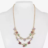 Monet Jewelry Gold Tone Ladybug Womens Multi Color 18 Inch Collar Necklace