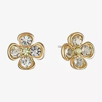 Monet Jewelry Gold Tone Glass 10mm Flower Stud Earrings