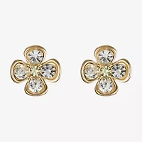 Monet Jewelry Gold Tone Glass 10mm Flower Stud Earrings