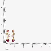 Monet Jewelry Gold Tone Strawberry Ladybug Womens Multi Color Glass Hypoallergenic Drop Earrings
