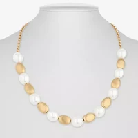 Monet Jewelry Gold Tone Womens 17 Inch Collar Necklace