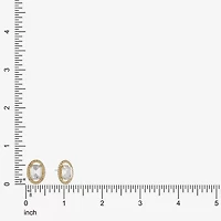 Monet Jewelry Glass 17.5mm Oval Stud Earrings