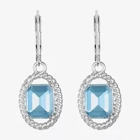 Monet Jewelry Womens Glass Oval Drop Earrings