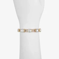 Monet Jewelry Rope Twist Link Womens Glass Oval Stretch Bracelet
