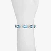 Monet Jewelry Rope Twist Link Womens Glass Oval Stretch Bracelet