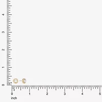 Monet Jewelry Gold Tone Womens Glass Round Hypoallergenic 3 Pair Earring Set