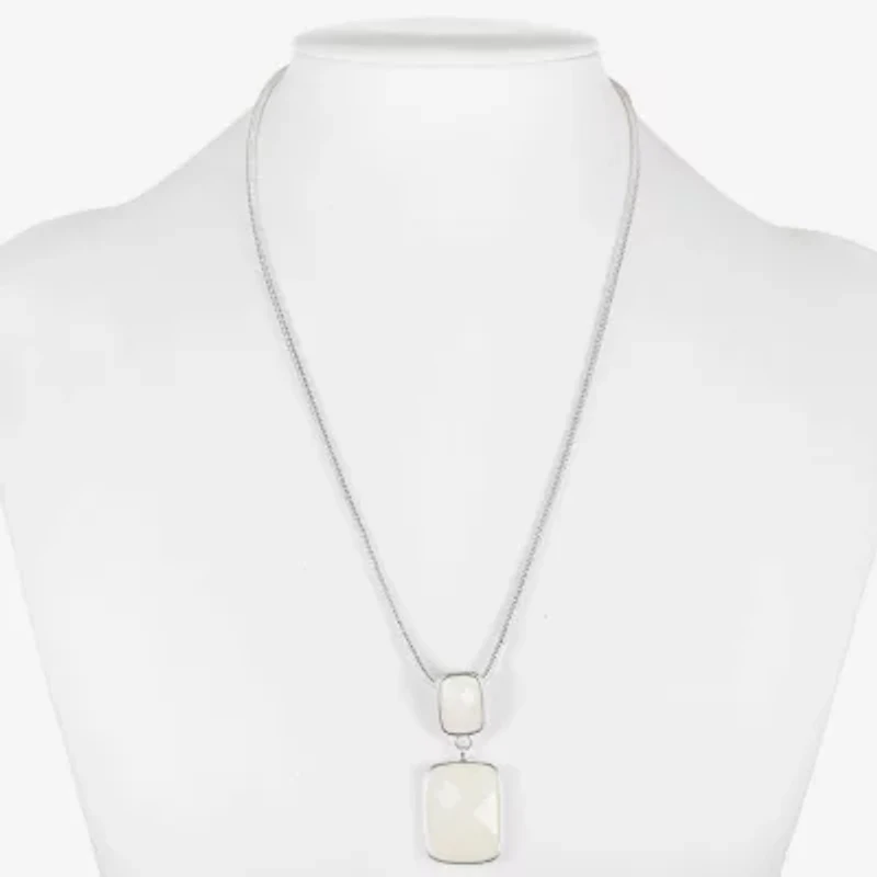Liz Claiborne Womens Rectangular 17 Inch Pendant Necklaces