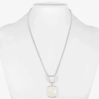 Liz Claiborne Womens Rectangular 17 Inch Pendant Necklaces
