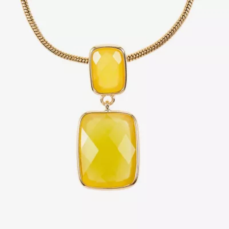 Liz Claiborne Womens Rectangular 17 Inch Pendant Necklaces