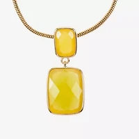 Liz Claiborne Womens Rectangular 17 Inch Pendant Necklaces