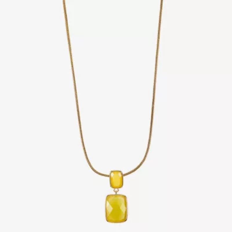 Liz Claiborne Womens Rectangular 17 Inch Pendant Necklaces