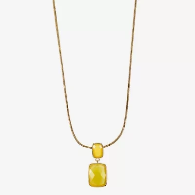 Liz Claiborne Womens Rectangular 17 Inch Pendant Necklaces