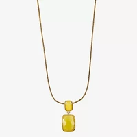 Liz Claiborne Womens Rectangular 17 Inch Pendant Necklaces